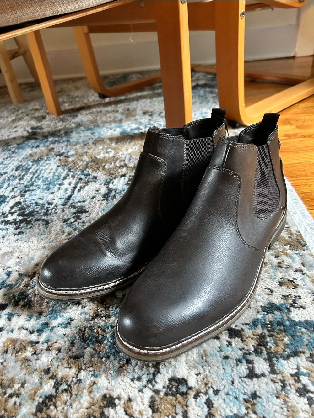 Men's Chukka Chelsea Boots in Dark Brown Leather - Sleek Slip-On Style